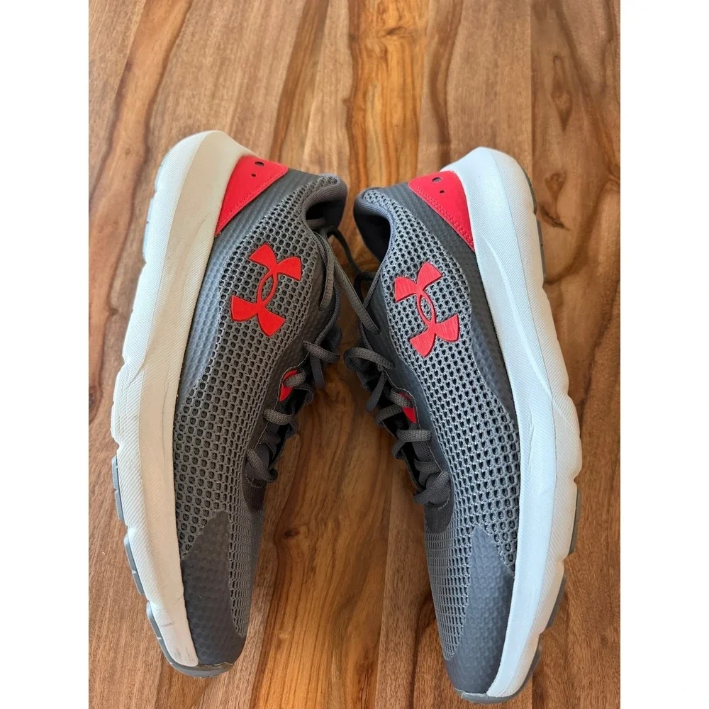 Under‎ Armour Surge 2 Mens Running Shoes Grey Red Sneakers 3024883 Size 11